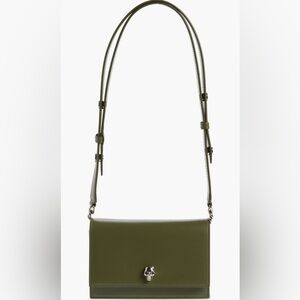 Alexander McQueen Small The Biker Skull
Leather Crossbody Bag (New Khaki)